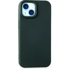 Yazline Global Mey Ithalat®  iPhone 15 Kılıf Nano Içi Kadife Silikon - Koyu Yeşil