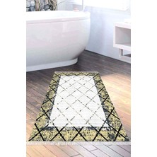 Dekoreko Kaymaz Taban Djt Banyo Halısı Trend Saçaklı Modern M5129