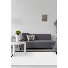 Alanur Home Kaymaz Dijital Mutfak & Salon Halı Star Pamuk Saçaklı Dokuma E5001