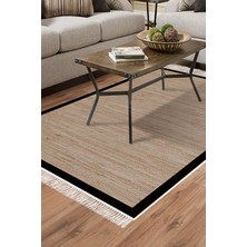 Alanur Home Kaymaz Dijital Mutfak & Salon Halı Star Pamuk Saçaklı Dokuma E5001