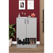 Asra Trend Lüks 2 Kapaklı Ayakkabılık Düzenleyici %100 MDF 4 Raflı Çok Amaçlı Dolap A03
