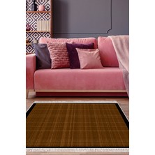 Alanur Home Kaymaz Taban Djt Banyo Mutfak Salon Halı Trend Saçaklı Dokuma Desen E5007