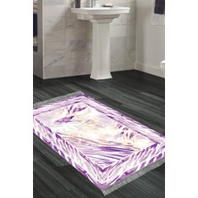 Dekoreko Kaymaz Taban Djt Banyo Halısı Yıldız Deri Saçaklı Modern 728