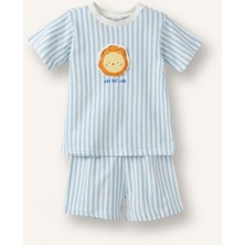 DeFacto %100 Pamuk Çizgili 2'li Pijama Takımı Erkek Bebek H4033A526HS