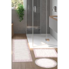 Alanur Home Eko Trend Djt 3 Lü Yıkanabilir Kaymaz Taban Banyo Paspas Seti 1342 Modern Gri