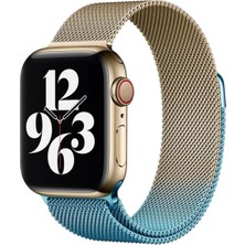 Yazline Global Mey Ithalat®   Watch 38MM Metal Mıknatıslı Kordon - Metalik Gold-Mavi