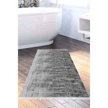 Dekoreko Kaymaz Taban Djt Banyo Halısı Star Pamuk Saçaklı Modern 1911