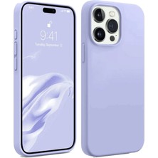 Yazline Global Mey Ithalat®  iPhone 15 Pro Max Kılıf First Silikon - Lila