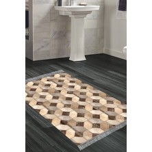 Dekoreko Kaymaz Taban Djt Banyo Halısı Star Pamuk Saçaklı Modern 1926