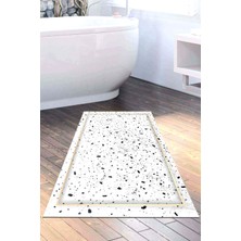 Dekoreko Kaymaz Taban Djt Banyo Halısı Yıldız Deri Modern M12366