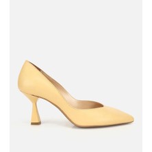 Hotiç 01AYH321960A520 KADIN Deri Sarı Kısa Topuklu Stiletto