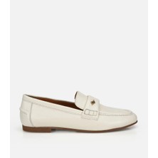 Hotiç 01AYH321280A400 KADIN Deri Ekru Yumuşak Dokulu Klasik Loafer