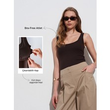 Dilvin 32807 Bra-Free Atlet-Koyu Kahve