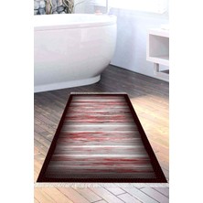 Dekoreko Kaymaz Taban Djt Banyo Halısı Yıldız Deri Saçaklı Modern 1693