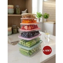 Okyanus Home Stackıt Saklama Kabı 6 Parça Pastel Renkler