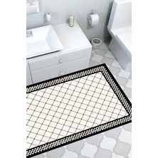 Dekoreko Kaymaz Taban Djt Banyo Halısı Yıldız Deri Modern 603M