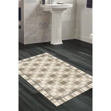 Dekoreko Kaymaz Taban Djt Banyo Halısı Yıldız Deri Modern 1913
