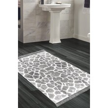 Dekoreko Kaymaz Taban Djt Banyo Halısı Yıldız Deri Saçaklı Modern 1910