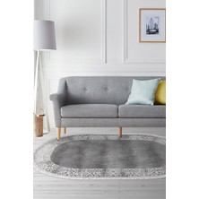 Dekoreko Kaymaz Taban Djt Salon Halısı Star Pamuk Saçaklı Oval Modern 1460