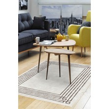 Dekoreko Kaymaz Taban Djt Salon Halısı Yıldız Deri Modern M5142