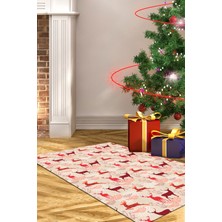 Alanur Home Yılbaşına Özel Keçe Dijital Yıkanabilir Halı CHR4M