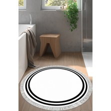 Alanur Home Eko Trend Djt Banyo Paspası Yıkanabilir Kaymaz Taban 1696 Yuvarlak Bordürlü