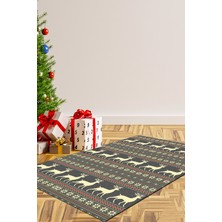 Alanur Home Yılbaşına Özel Keçe Dijital Yıkanabilir Halı CHR2M