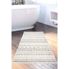 Dekoreko Kaymaz Taban Djt Banyo Halısı Trend Saçaklı Iskandinav F5078