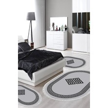 Alanur Home Eko Trend Djt Yıkanabilir Kaymaz Taban Oval 3 Lü Yatak Odası Takımı 656M Modern Gold