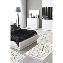 Alanur Home Eko Trend Djt Yıkanabilir Kaymaz Taban 3 Lü Yatak Odası Takımı P1525 Modern Renkli