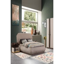Alanur Home Eko Trend Djt Yıkanabilir Kaymaz Taban 3 Lü Yatak Odası Takımı F5001 Iskandinav Renkli