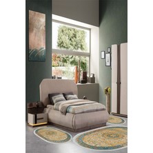 Alanur Home Eko Trend Djt Yıkanabilir Kaymaz Taban Oval 3 Lü Yatak Odası Takımı P1356 Vintage Kırmızı