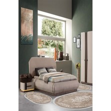 Alanur Home Eko Trend Djt Yıkanabilir Kaymaz Taban Oval 3 Lü Yatak Odası Takımı 616 Klasik Bej