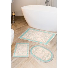 Alanur Home Eko Trend Djt 3 Lü Yıkanabilir Kaymaz Taban Banyo Paspas Seti 1376 Klasik Koyu Pembe