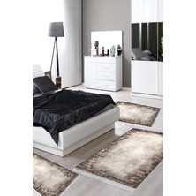 Alanur Home Eko Trend Djt Yıkanabilir Kaymaz Taban 3 Lü Yatak Odası Takımı F5049 Modern Gri