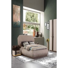 Alanur Home Eko Trend Djt Yıkanabilir Kaymaz Taban 3 Lü Yatak Odası Takımı MU123 Iskandinav Beyaz