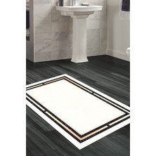 Dekoreko Kaymaz Taban Djt Banyo Halısı Yıldız Deri Modern F5006