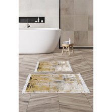 Alanur Home Eko Trend Djt 2 Li Yıkanabilir Kaymaz Taban Banyo Paspas Klozet Takımı M12271 Modern Gri (50 x 80 - 40 x 50)