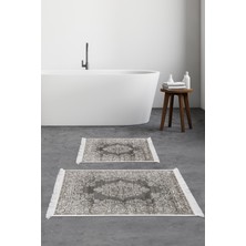 Alanur Home Eko Trend Djt 2 Li Yıkanabilir Kaymaz Taban Banyo Paspas Klozet Takımı 762 Osmanli Gri (50 x 80 - 40 x 50)