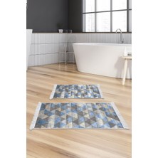 Alanur Home Eko Trend Djt 2 Li Yıkanabilir Kaymaz Taban Banyo Paspas Klozet Takımı 661 Iskandinav Bej (60 x 100 - 50 x 60)