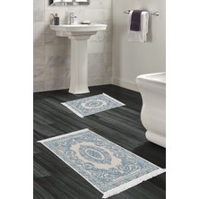 Alanur Home Eko Trend Djt 2 Li Yıkanabilir Kaymaz Taban Banyo Paspas Klozet Takımı 747 Klasik Bej (50 x 80 - 40 x 50)