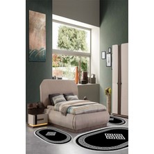 Alanur Home Eko Trend Djt Yıkanabilir Kaymaz Taban Oval 3 Lü Yatak Odası Takımı 656M Modern Gold