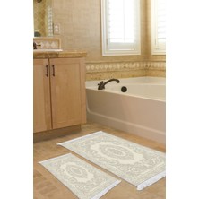 Alanur Home Eko Trend Djt 2 Li Yıkanabilir Kaymaz Taban Banyo Paspas Klozet Takımı 747 Klasik Bej (60 x 100 - 50 x 60)