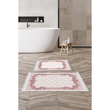 Alanur Home Eko Trend Djt 2 Li Yıkanabilir Kaymaz Taban Banyo Paspas Klozet Takımı 748 Modern Pudra (60 x 100 - 50 x 60)