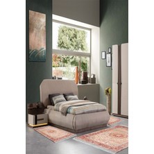 Alanur Home Eko Trend Djt Yıkanabilir Kaymaz Taban 3 Lü Yatak Odası Takımı P1356 Vintage Kırmızı