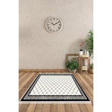 Alanur Home Alanur Star Kaymaz Pamuk Tabanlı Saçaklı Dijital Halı