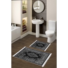 Alanur Home Eko Trend Djt 2 Li Yıkanabilir Kaymaz Taban Banyo Paspas Klozet Takımı 761 Osmanli Kahve (50 x 80 - 40 x 50)
