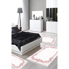 Alanur Home Eko Trend Djt Yıkanabilir Kaymaz Taban 3 Lü Yatak Odası Takımı 748 Modern Pudra