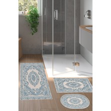 Alanur Home Eko Trend Djt 3 Lü Yıkanabilir Kaymaz Taban Banyo Paspas Seti 747 Klasik Bej