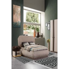 Alanur Home Eko Trend Djt Yıkanabilir Kaymaz Taban 3 Lü Yatak Odası Takımı 768 Modern Gri